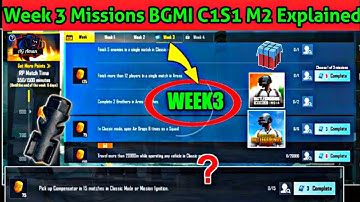Season c1s1 M2 week 3 Mission explain)Pubg Mobile rp mission | Bgmi rp mission | Week 3 Explained