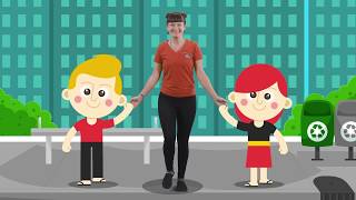 When I Walk Across The Road | Kids Road Safety Song | hey dee ho music