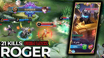 8 year Kid Playing Roger 21 Kills - Grimlock Transformer skin - Gameplay