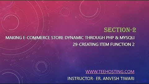 29 Creating Item Function 2 Multi Vendor E Commerce Website In PHP MySQLi