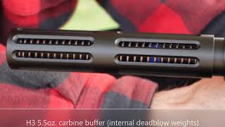 [17] 9mm AR Spring Testing - Damage Industries Enhanced Carbine Spring vs 5 buffers - Slow-mo