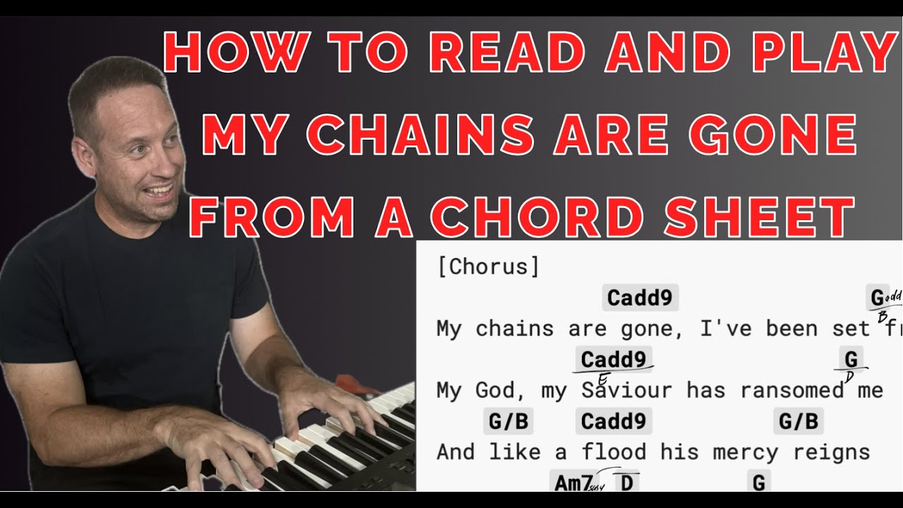 How To Read A Chord Sheet And Embellish | Amazing Grace My Chains Are Gone | Learn To Play Piano