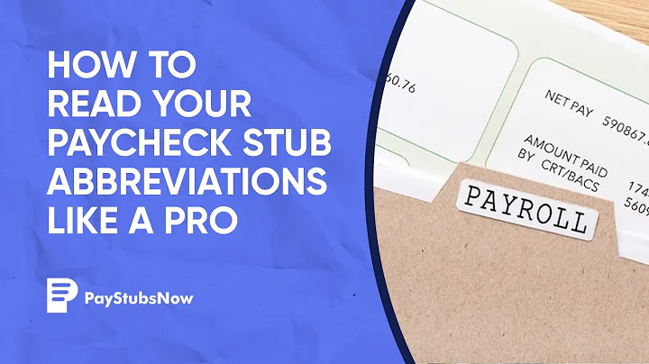 Decode Paycheck Stub Abbreviations with Expert Tips