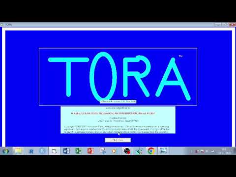 SIMPLEX METHOD USING TORA