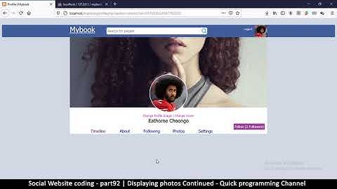 Social Website from scratch - Part 92 - Displaying photos continued | OOP PHP with MYSQL Database