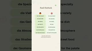Deutsch Wortschatz A2 - Food-Festivals