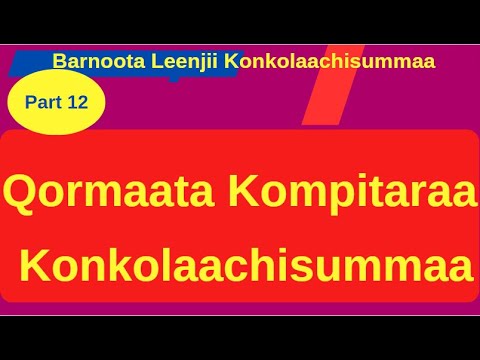 Marsaa 12 Ffaa Qormaataa Leenjii Konkolaachiftootaa Yookiin Kompiiteraa