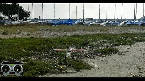 Flying between boats EPP Multiplex Funcub electro training RC Plane for Beginner with big wheels