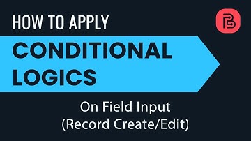 Conditional logics on field input in Bit Form (Record Create/Edit) | WordPress form builder