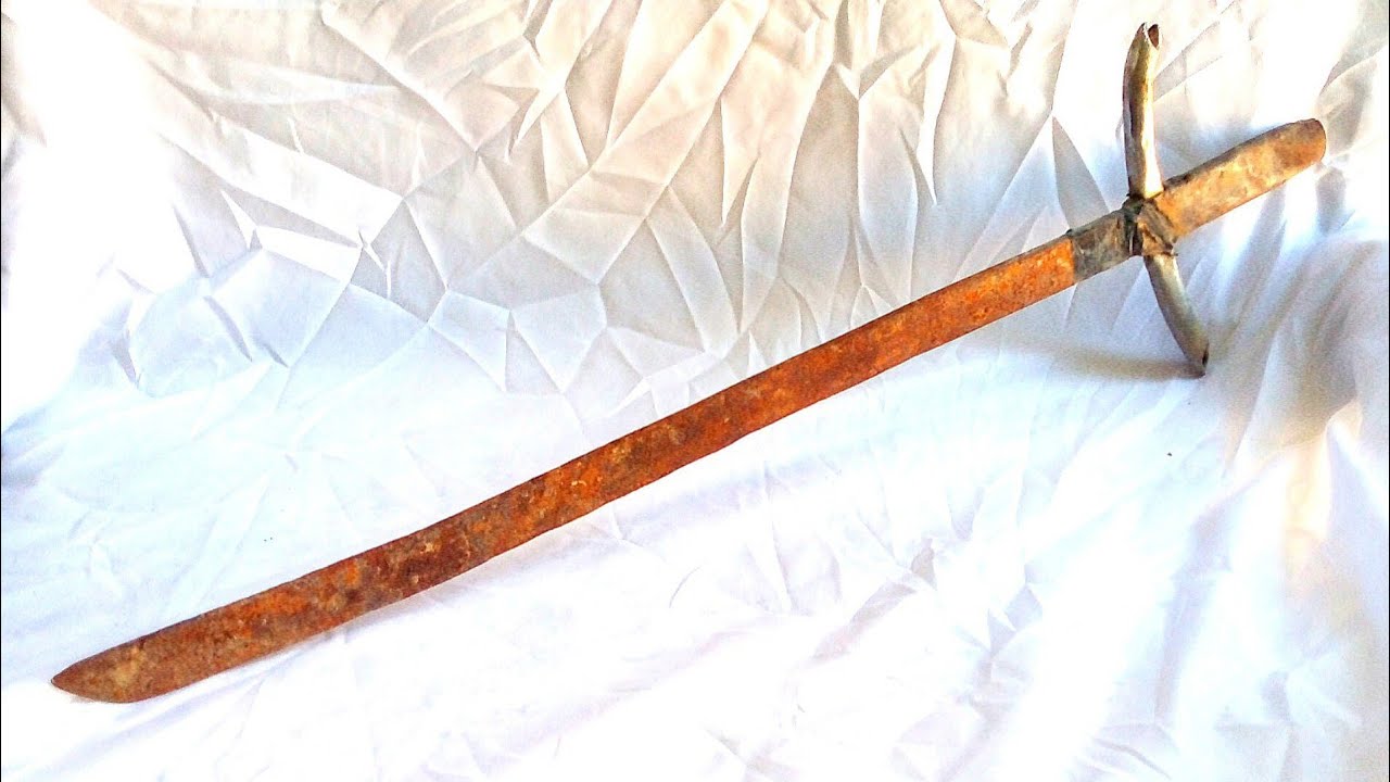 Restoration of a very old sword from the ancient historical wars in ...
