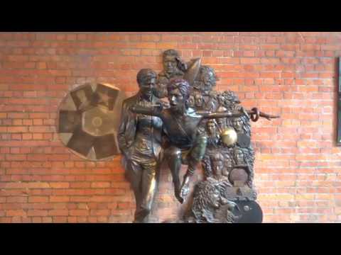 David Bowie Statue by Andrew Sinclair in Aylesbury plays music on the hour