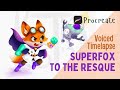 Hero Fox vs. Space Slime Bot | Render Challenge Day 28 - Timelapse + Voiceover