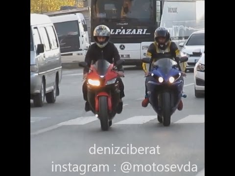 R1, CBR 600RR ı GAZA GETİRDİ,,zx6r,cbr900rr,tek Teker Deneme,önkaldirma,stunt,wheellie,acceleration