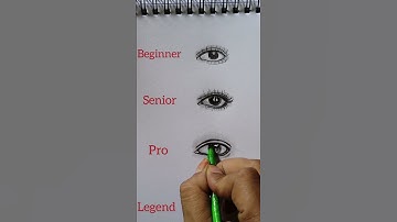 how to draw eye 👁️ beginner vs senior vs Pro vs legend 😀who is the best 🥰