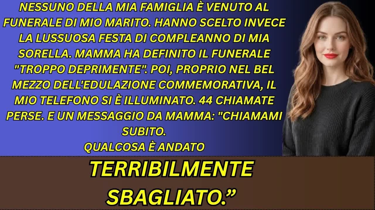 Ero in piedi davanti alla bara di Luca, con la pioggia che non smetteva, quando il mio telefono vibrò: un messaggio di mia sorella pieno di cuoricini. "Sei una sorella fantastica, ricordati di...