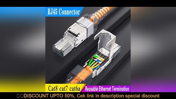 CAT8 STP RJ45 Connector CAT7 CAT6A Reusable Ethernet Termination modular Plug Shielded Modular Zinc