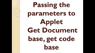 Celebrity Passing the parameters through Applet Profile