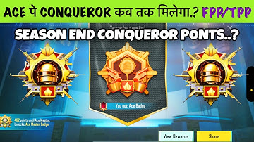🇮🇳SOLO : FPP/TPP - ACE PE CONQUEROR KAB TAK RAHEGA..?. SEASON END CONQUEROR POINTS SOLO..? BEST TIPS