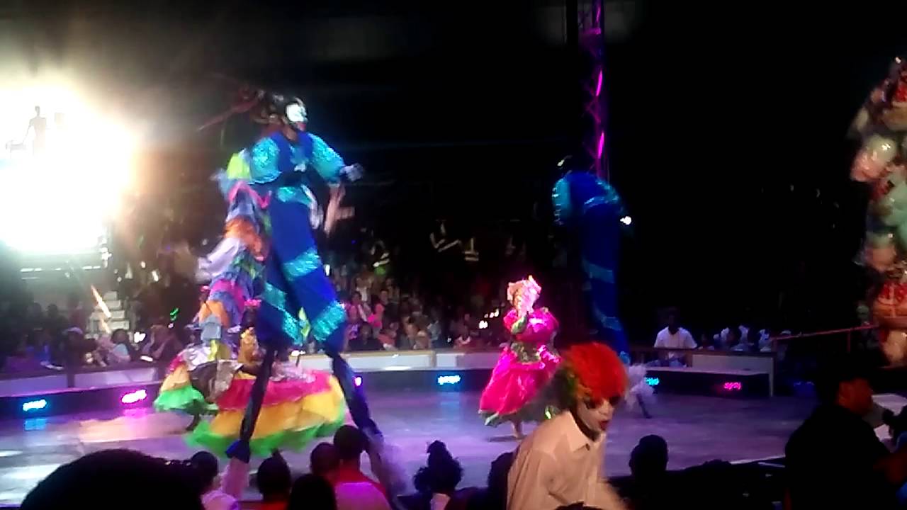 circus stilt walkers