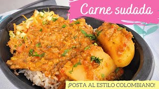 Prepara la mejor CARNE SUDADA colombiana 🥩😍 Delicioso SUDADO DE POSTA