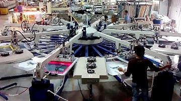 rotary 8 color 24 stations screen printing machine