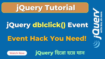 jQuery Double Click Method Explained! | dblclick Event Handler Tutorial | jQuery Tutorial | SoftAll