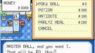 Pokemon Firered: Masterball Cheats (PC)