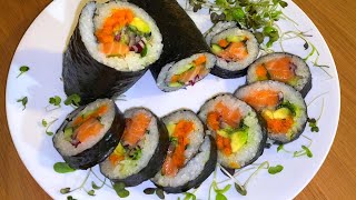 Crispy Salmon Sushi Burrito Recipe | Cách làm Cá Hồi Sushi Burrito