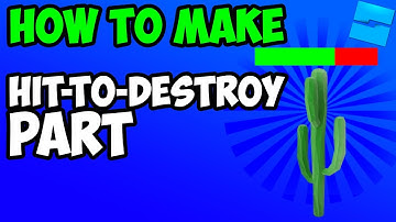 HOW TO MAKE HIT-TO-DESTROY Part!!! Roblox Studio Tutorial