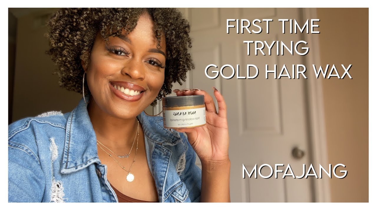 I tried GOLD HAIR WAX on my natural hair + TWIST OUT type 4 natural
