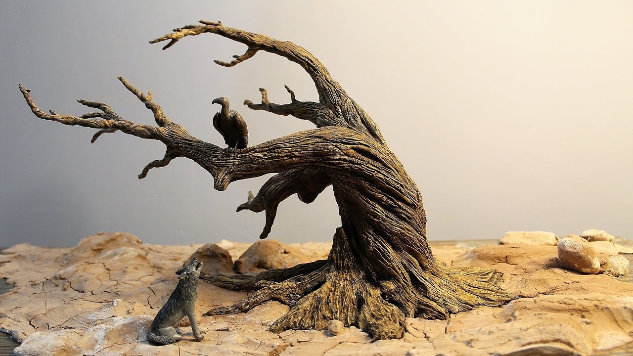 How To Make A Dead Tree Diorama Driftwood Youtube - dead tree roblox