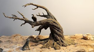 How to Make a Dead Tree | Diorama | Driftwood