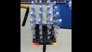 3D LED CUBE WITH ORDINO BASED #shorts # 4*4*4  Led CUBE