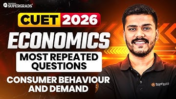 CUET 2026 Economics Most Repeated Microeconomics Questions | Consumer Behaviour and Demand