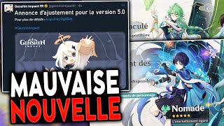 Mauvaise nouvelle pour les JOUEURS PS4 & MOBILE ! Bannière Nomade & Baizhu | Genshin Impact