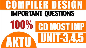 Aktu Compiler Design important questions unit-3,4,5 | CD imp aktu 2025