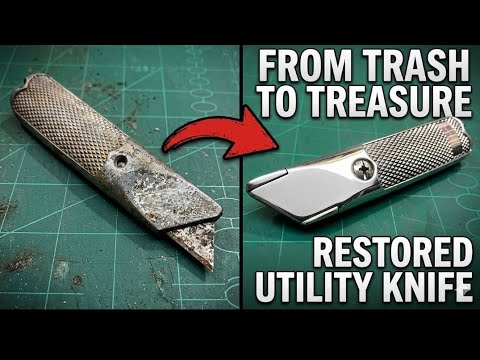 |how to utility knife restoration polished finish - YouTube