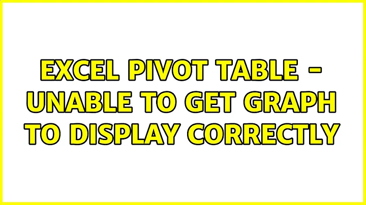 Excel pivot table - unable to get graph to display correctly