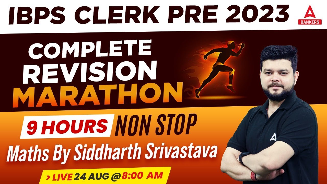 IBPS Clerk Pre 2023 | 9 Hours Non-Stop Marathon Class | Maths by ...