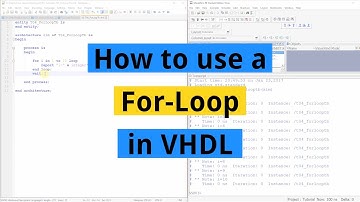 How to use a For-Loop in VHDL