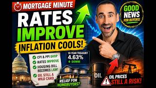 📉 Mortgage Rates Improve After Inflation Cools | CPI, PPI, Oil Prices & Housing Bill Update