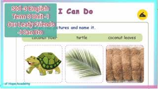 I Can Do 3rd Std English Term-3 Unit-1 Our Leafy Friends page no 82 & 83 TN Samacheer Kalvi தமிழில்