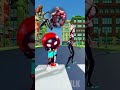 Which side dances better? | Random reverse battle between SPIDERMAN Family and Harley quinn 2 #short