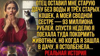 видео: Отец оставил мне старую дачу без воды и трёх кошек, а моей сестре — 93 миллиона рублей...! картинка: Отец оставил мне старую дачу без воды и трёх кошек, а моей сестре — 93 миллиона рублей...!