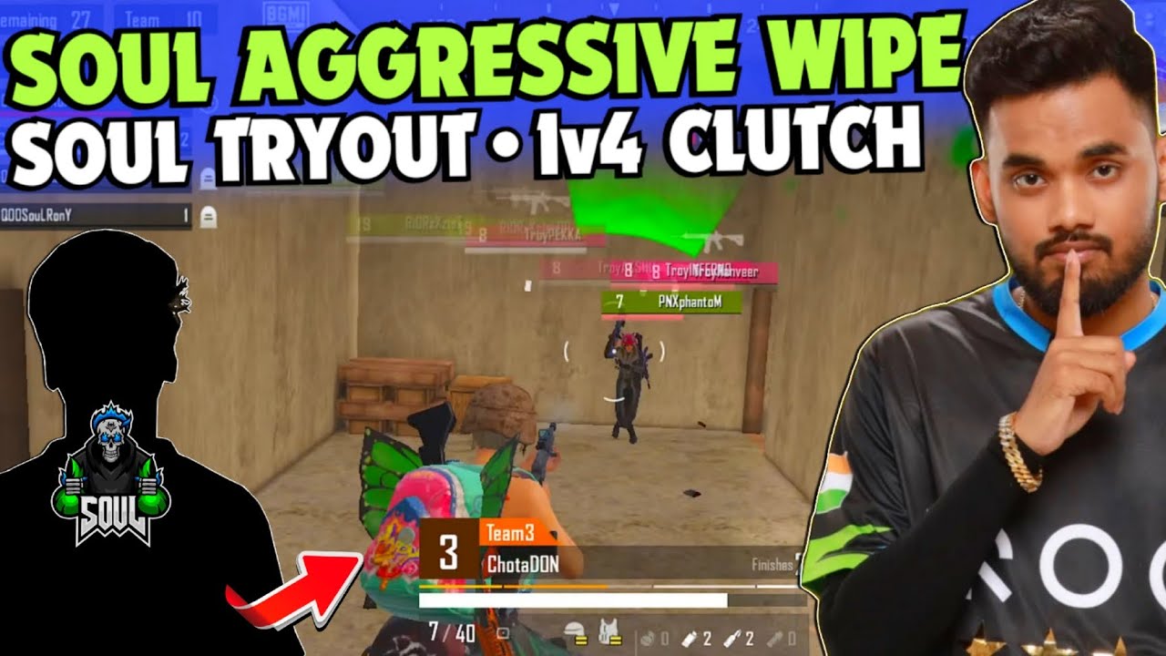iQOOSouL New Player SouL Aggressive Wipes 😳 SouL Nakul & Saumay on Fire ...