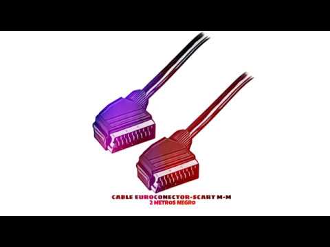 Video de Cable euroconector-Scart M-M 2 M Negro