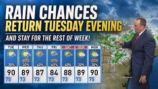 Rain chances return Tuesday evening - and stay for the rest of week