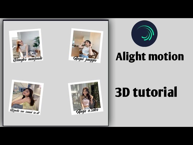 Photo+Lyrics 3D camera tutorial l Alight motion video editing class=