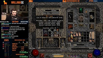 DIABLO 2 - 45X DENSITY HARDCORE DRUID SPEEDRUN - ACT 3 HELL