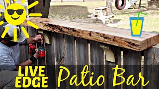 Live Edge Patio Bar - Woodworking
